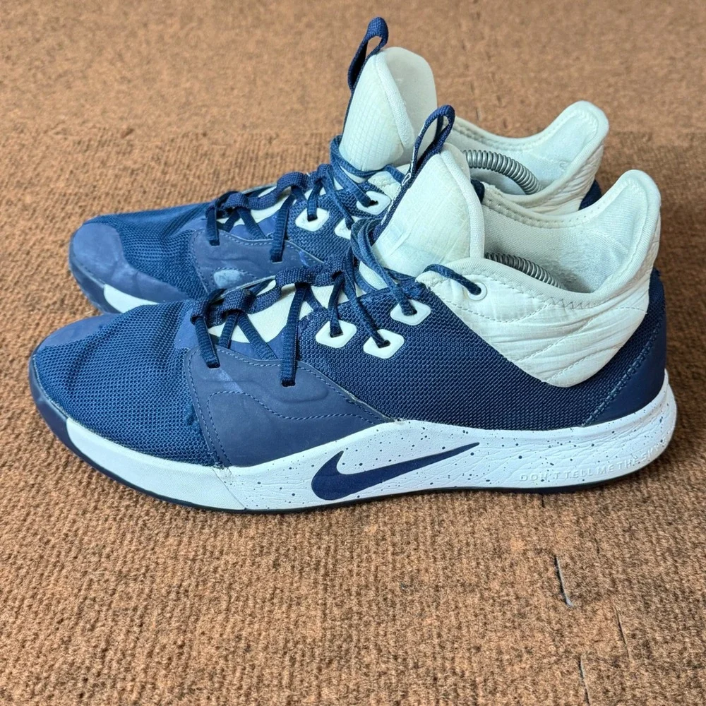 Nike PG‎ 4 Paul George Navy Blue White Basketball Shoes Mens 12 CN9512-402